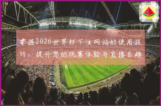 掌握2026世界杯下注网站的使用技巧，提升您的观赛体验与直播乐趣